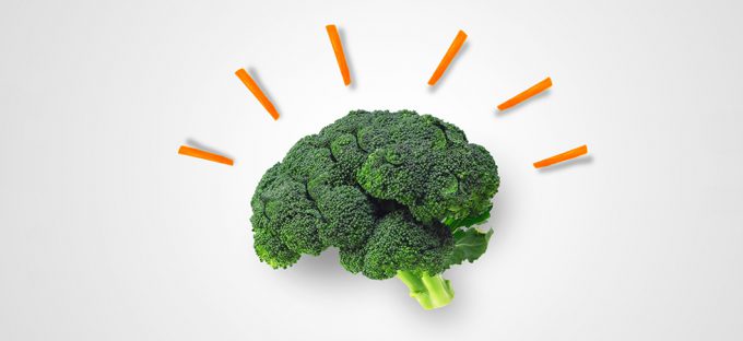 Broccoli in the shape of a brain
