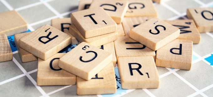 Scrabble Tiles on board